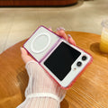 Suitable for galaxy zfold7 gradient transparent magnetic phone case samsung z flip 30% off stacked acrylic sheath
