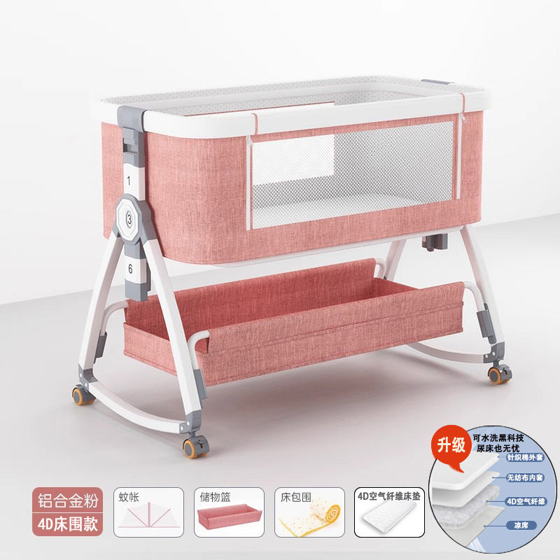 Baby crib - portable, foldable, multi-functional bassinet - newborn & toddler convertible bed