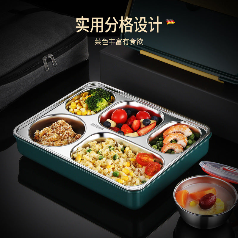 304 stainless steel lunch box, student-specific cafeteria, rice compartment for boys, large-capacity office workers, portable lunch box