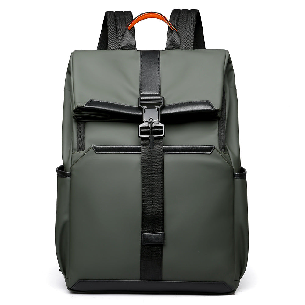 Cross-border new men's backpack folding flip casual student schoolbag multi-functional storage computer travel backpack
