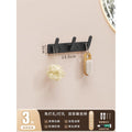 Wall-mounted over-the-door hook rack - no drilling required, adhesive hook strip for entryway, strong load-bearing capacity for clothes and hats