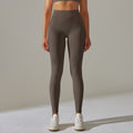 fashion tight seamless knitting hip lifting high waist abdominal pure color yoga pants sports running fitness nine-point pants