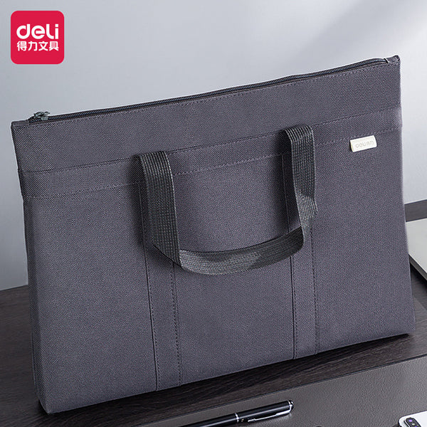 Deli 63788 Handheld briefcase Simple storage bag Office business zipper Computer bag Classification business bag