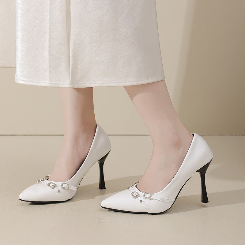 Comfortable and stable black, sophisticated and stunning high heels for women, new french-style elegant high heels for women, spring/autumn 2025 collection
