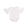 Children's clothing baby bell sleeves baby rompers european and american kids bag butt clothes rompers girl jumpsuit pure cotton short sleeves
