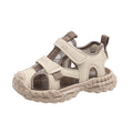 Kids' breathable mesh sandals - frame shoes for boys, athletic sandals for toddlers and young children, anti-kick closed-toe protective toe breathable sandals