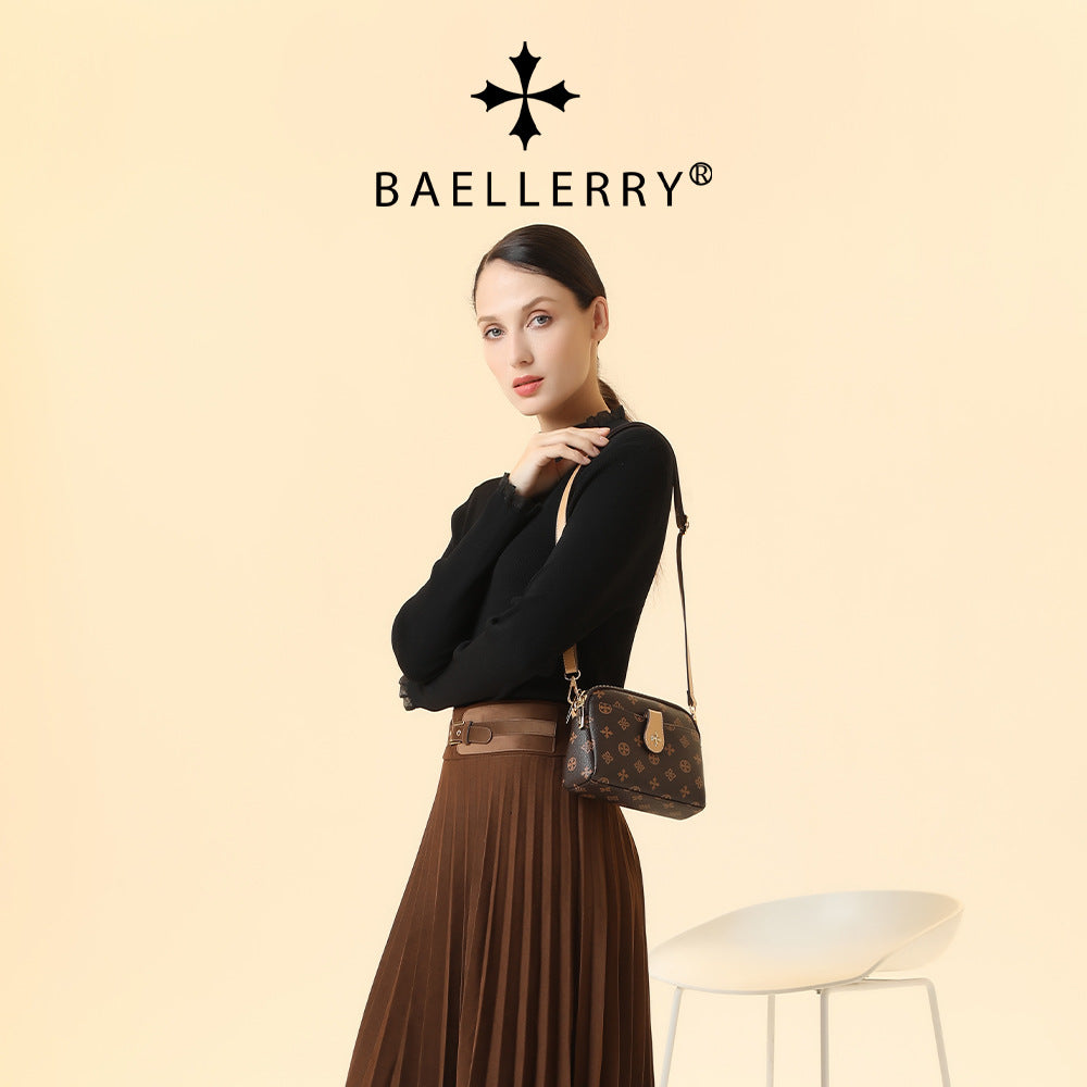 Baellerry new women's messenger bag European and American retro four-leaf clover printing fashionable versatile shoulder bag wholesale