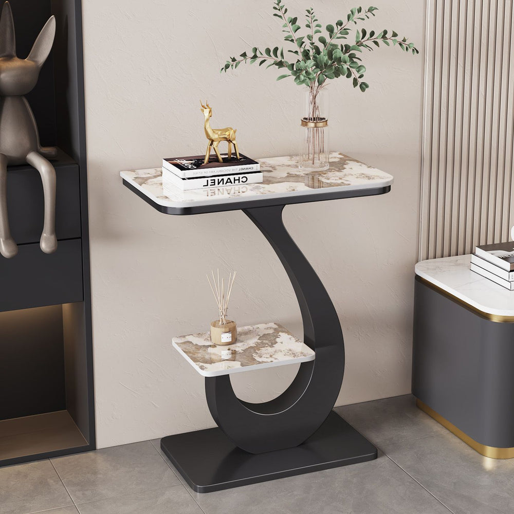 2026 new rock slab plant stand - luxury, high-end living room floor display shelf, balcony plant stand, minimalist entryway table