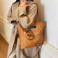 High-value, college-style, large-capacity tote bag - minimalist fashion storage bag, extra-large capacity casual shoulder bag