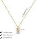 Amazon new copper micro-paved zircon paperclip pendant necklace fashion double ring pin women's clavicle chain