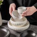 Personalized creative ceramic bowl for home rice bowl ceramic black and white dessert bowl one-person soup bowl noodle bowl