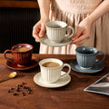 Japanese retro creative stoneware coffee ceramic mug - hand brew, vintage style, milk coffee, afternoon tea, office tea cup