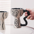 Creative niche handmade mugs, goblets, vintage ceramic coffee cups, ice cream cups, afternoon tea cups - gift box set