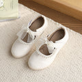 Girls' shiny leather mary janes - new spring/autumn  collection - beaded bow princess shoes - trendy kids' fashion flats