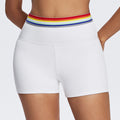 European and american  high-waisted yoga outfit set - breathable workout shorts, stylish three-quarter length pilates fitness apparel for women