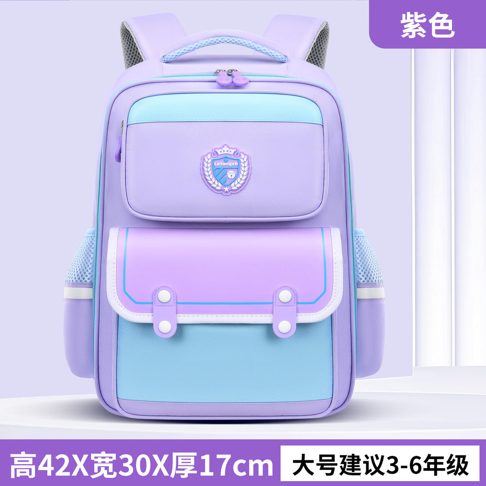 New british style elementary school backpack for girls, grades 1-6, ultra-lightweight, spine-protecting children's backpack - wholesale