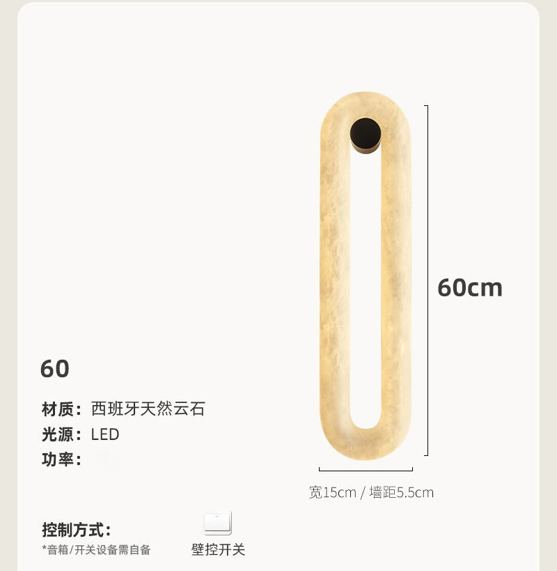 accessible luxury designer marble wall lamp bedside postmodern casual bedroom living room background atmosphere lamp