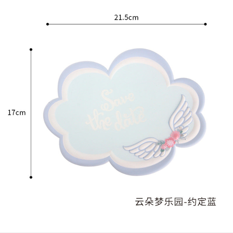 Car anti-slip mat pvc silicone coaster heat insulation pad decorative car creative cartoon interior center console organizer