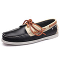 Men's leather boat shoes - british style, cross-border business, genuine leather, insole stitching, trendy casual, anti-slip