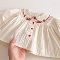 Girls' chic blouse - new  spring/autumn collection - korean style strawberry top - versatile blouse - sweet and stylish