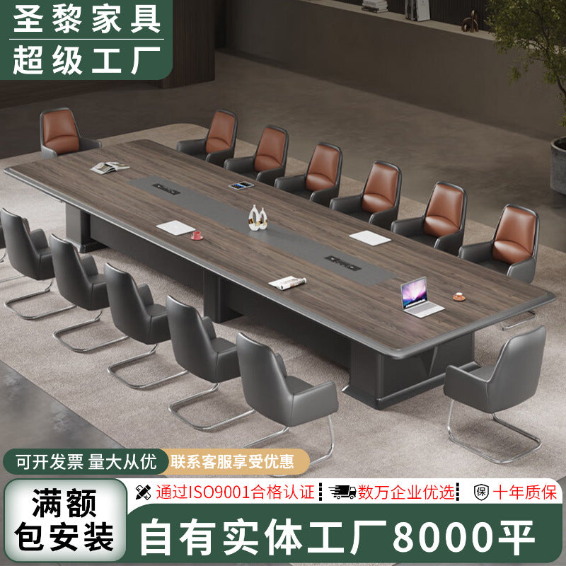 Saint li painted conference table and chair set - rectangular table for negotiation, reception, and modern conference room use