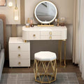 Vanity table bedroom solid wood smart home vanity table multi-functional makeup table accessible luxurycasualplaid vanity table
