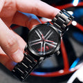 2025 new sports car wheel rotating watch - men's quartz watch with stylish car wheel design