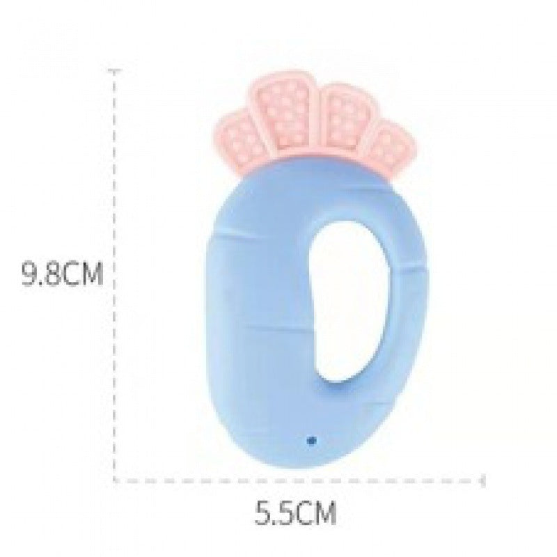 Cross-border  export tooth grinding stick toothpaste baby anti-eating hand soft glue baby mouth desire small mushroom biting glue toy