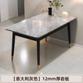 Rock slab dining table and chair combination dining table for home small apartmentaccessible luxury living room dining table rectangular modern marble casual