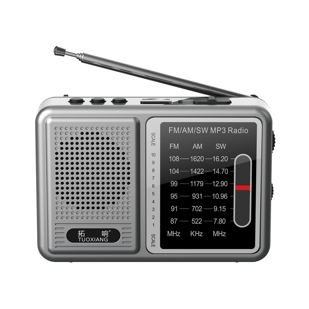 2025 new topsound-6677 mini portable elderly all-band card-inserting radio with rechargeable speaker