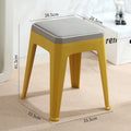 Soft plastic medium-sized kids stool living room dining table stool thickened adult for home durable and stackable storage