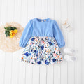 Children's long-sleeved floral bubble dress