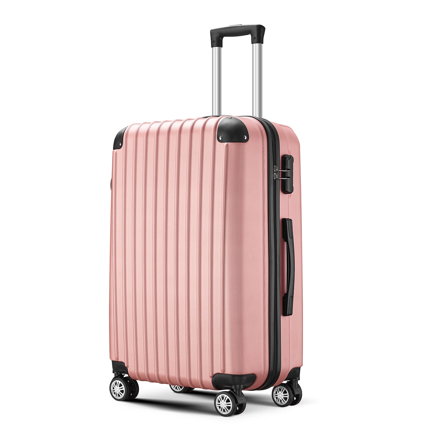 Source manufacturer three-piece  suitcase classic corner ABS travel bag anti-theft password lock trolley case