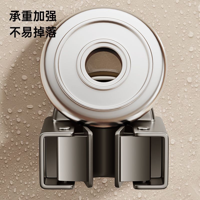 Suction cup mop holder wall hanging clip punch-free bathroom mop hanging broom storage hook wall holder handy gadget