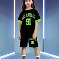wholesale girls' short-sleeve and shorts sets, fashionable spring, summer, and autumn outfits for girls