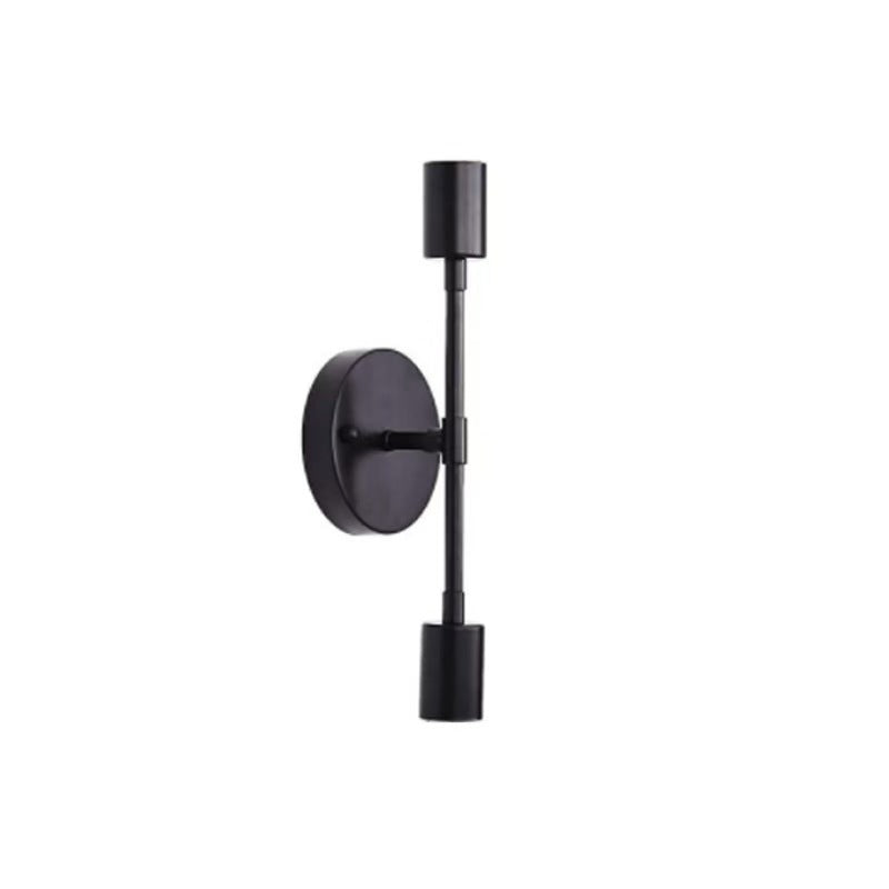 American retro black and gold two-tone double head wall sconce - industrial style for bedroom, bedside, bathroom mirror, b&b, hallway - minimalist design