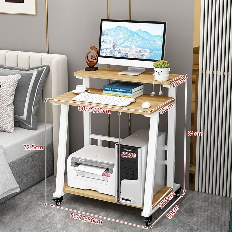 Double-layer desktop computer desk simple small for home mini movable desk bedroom single small apartment computer table