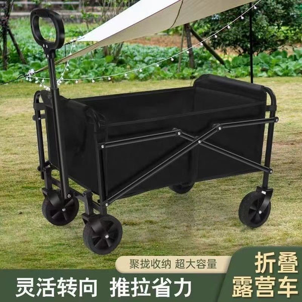 Outdoor Portable Cart Camp Cart Camping Folding Cart Camping Trailer Light Vegetable Shopping Cart Camper