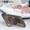 Iphone 17 phone case - new skin-feel matte finish with 360° magnetic stand, universal fit for apple 16 pro max