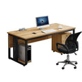 Single person office computer desk - minimalist modern office desk and chair set - home office desk - simple executive desk