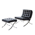 Barcelona single sofa chair italian retro casual chair italian casual lazy stainless steel leather sofa chair