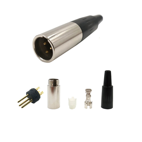 Mini three-core Kanon male MINI Canon small Caron plug wireless microphone microphone fanny pack connector 3 pins