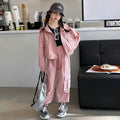 Girls' activewear set -  spring/autumn collection: stylish and trendy new arrivals for kids and teens. featuring new, loose-fit cargo pants for a cool and edgy look