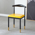 For home dining chair scandinaviancasual modern iron horn chair casual study stool imitation solid wood dining commercial back chair