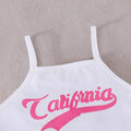 exclusive supply—girl fashion suit pink mesh short-sleeved top + white vest + black pleated skirt