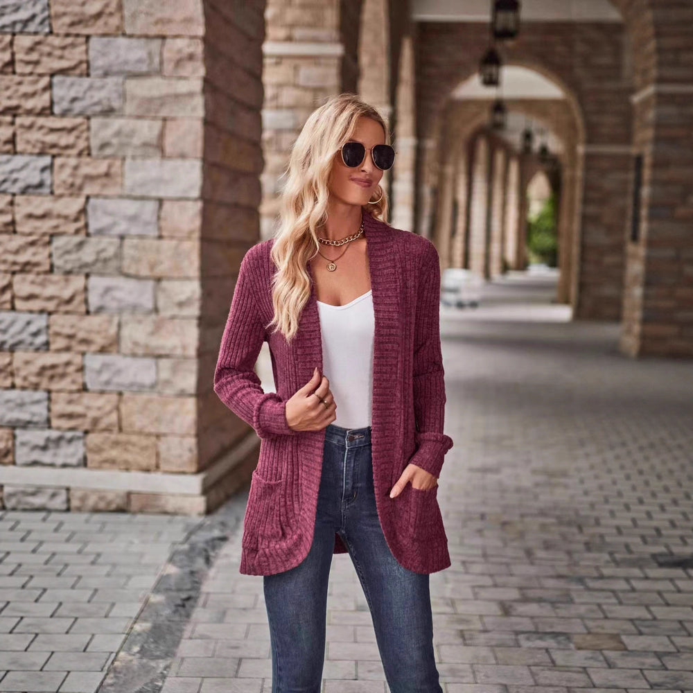 2025 aliexpress european and american cross-border fashion knitted cardigan outerwear - women's hot seller
