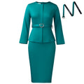 D599  foreign trade women's clothing  new fashion round neck elegant slim-fit ol pencil skirt african dress