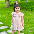 Girls' dress  summer new arrival kids princess dress shirt pink rabbit floral skirt for toddlers and young children
