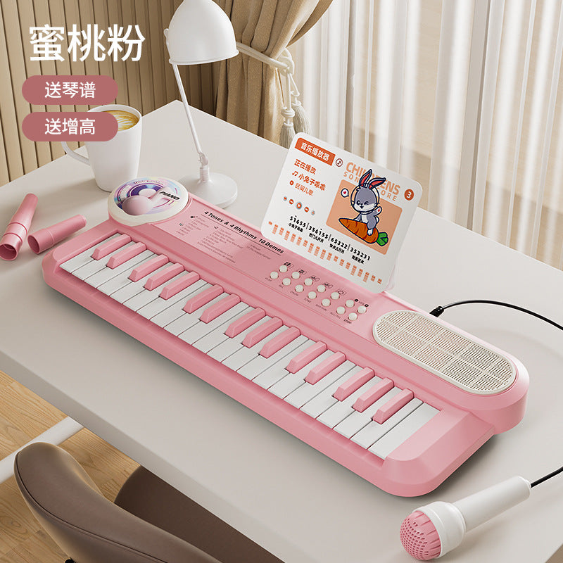 37-key multifunctional electronic keyboard for kids with microphone - piano, early education toy for boys and girls - playable