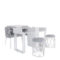 Widened 45cm nail table and chair set - special offer! economical single/double, light luxury, multi-functional, odorless, carbon steel with baked enamel finish